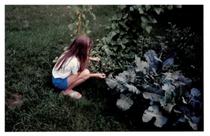 Young Jessica and her garden